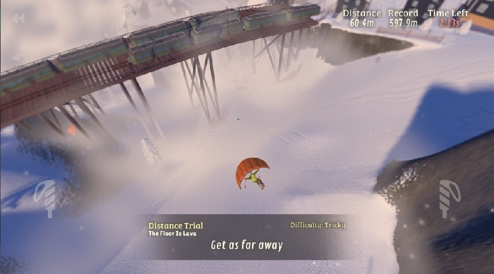 الطائرات المظلية وأنت تسرع عالية وتريد الهبوط بأمان في Grand Mountain Adventure 2 Mod APK