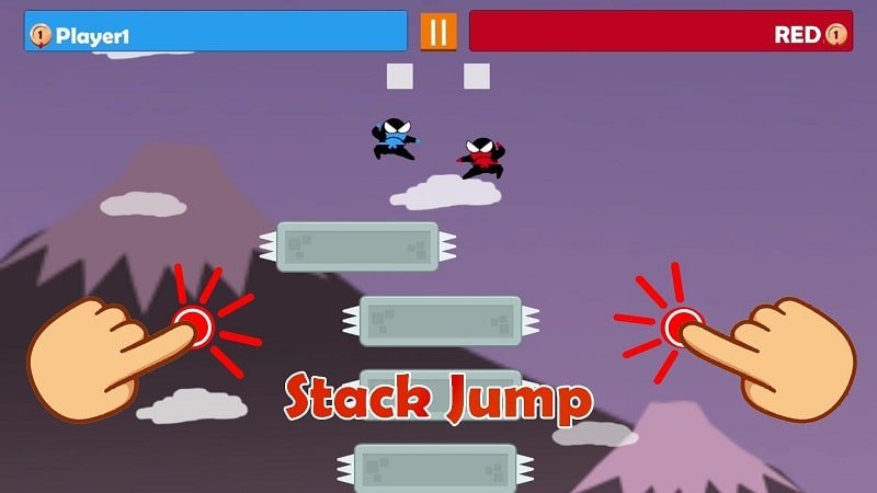 قفز Ninja 2 Player Games Mod APK