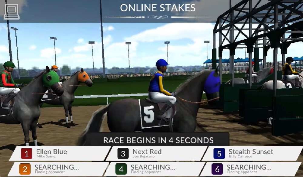 تنافس ضد الخيول الأخرى للفوز على المسار في الصورة Finish Horse Racing Mod APK