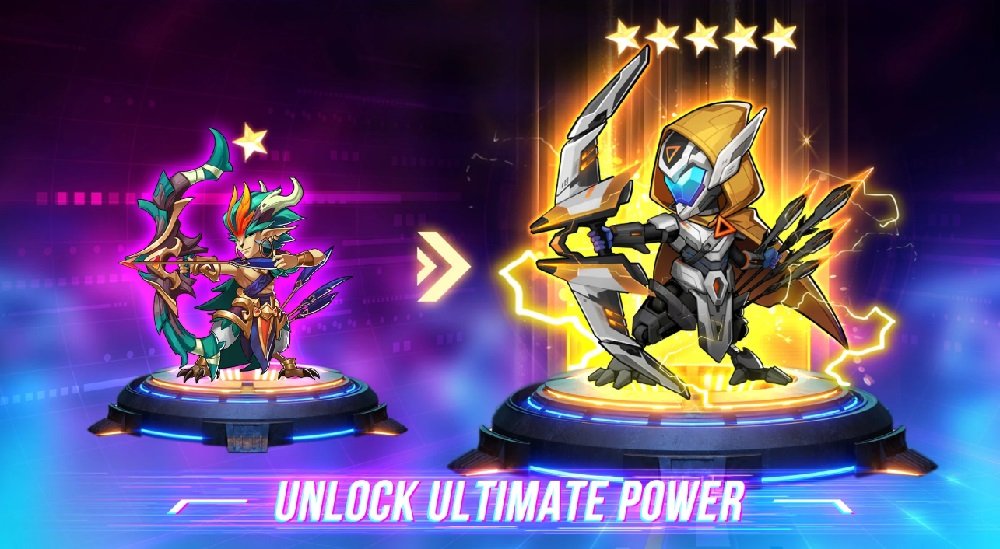 ترقية قوة الأبطال في Summoners Era Mod APK