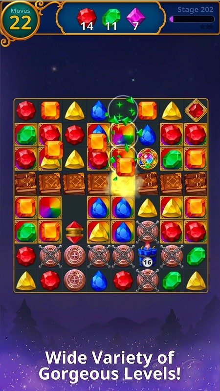المجوهرات السحرية الغموض Match3 mod apk مجانا