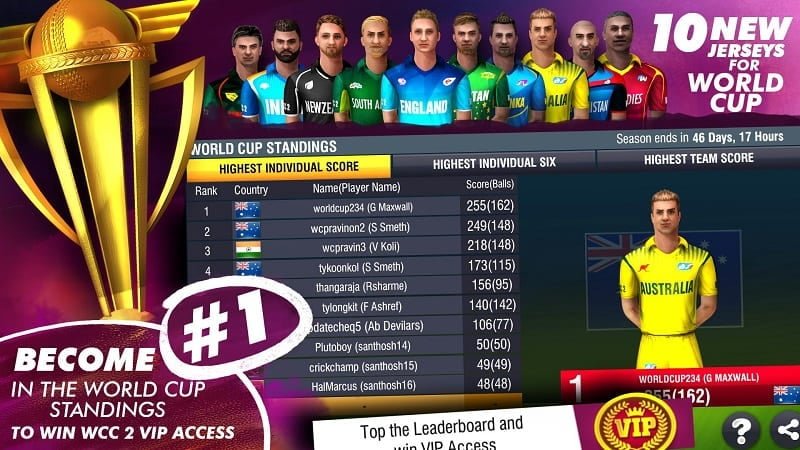 بطولة العالم للكريكيت 2 وزارة الدفاع APK