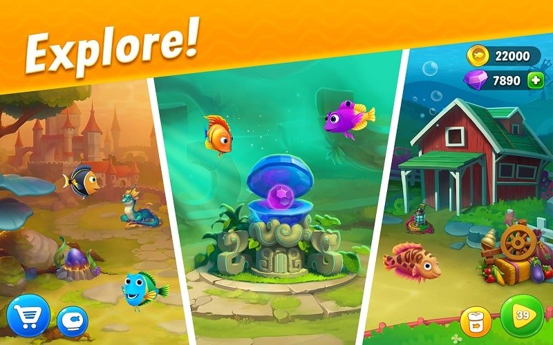 Fishdom mod خالية
