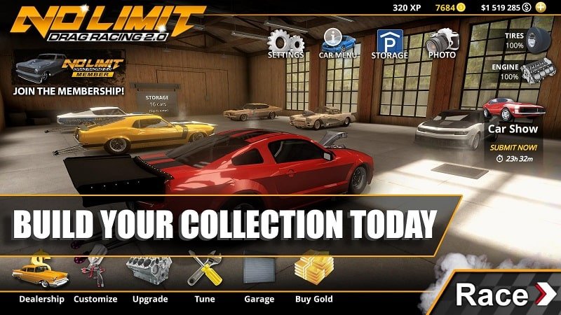 لا يوجد حد لسباق السحب 2 mod apk