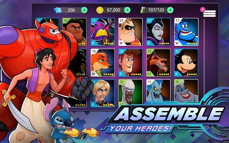 Disney Heroes Battle Mode Mod Apk مجاني