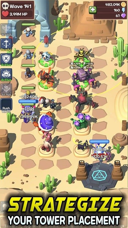 MONTER MONSTER TD تطورت وزارة الدفاع APK