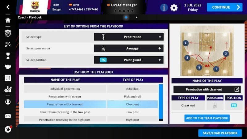مدير Ibasketball 23 APK