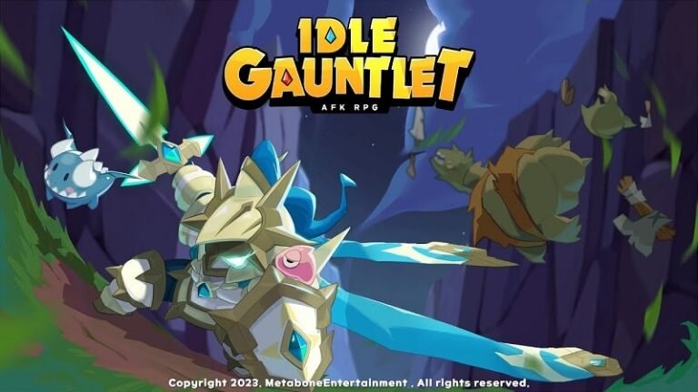 تنزيل Gauntlet Idle Mod APK 1.0.98 (القائمة/وضع الله/مضاعف الضرر)