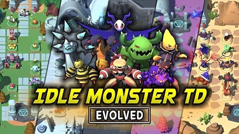 Donwload Monster Monster TD Motolved Mod APK 75.0.3 (قائمة ، أضرار عالية/نطاق أقصى)