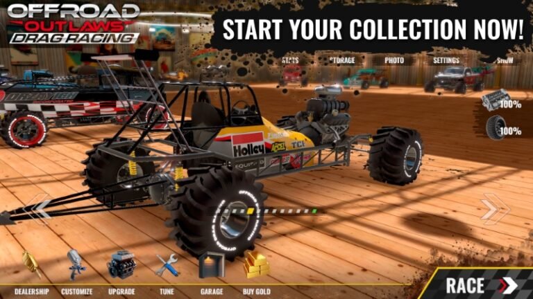 تنزيل Offroad Outlaws Drag Racing Mod APK 1.0.17 (أموال غير محدودة/سيارات غير مؤمنة)