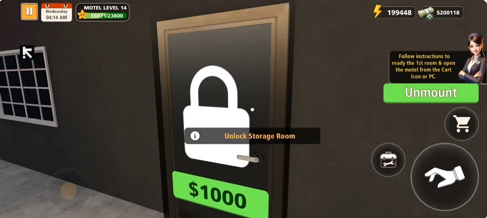 جرب إتقان المتاجر الكبيرة في Supermarket & Motel Simulator Mod APK