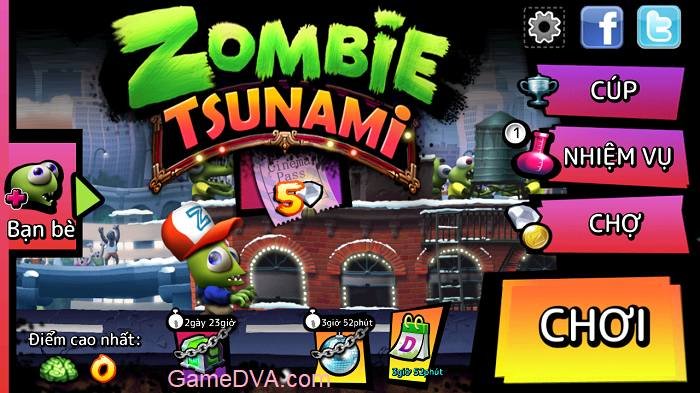 Zombie Tsunami Mod Apk 4.6.6 (قائمة ، أموال غير محدودة/مستوى أقصى ، غير مقفل)