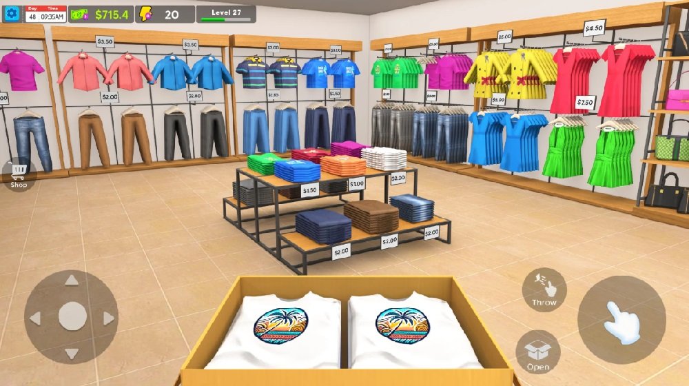 املأ جميع الأرفف لخدمة العملاء في متجر الملابس Mod APK